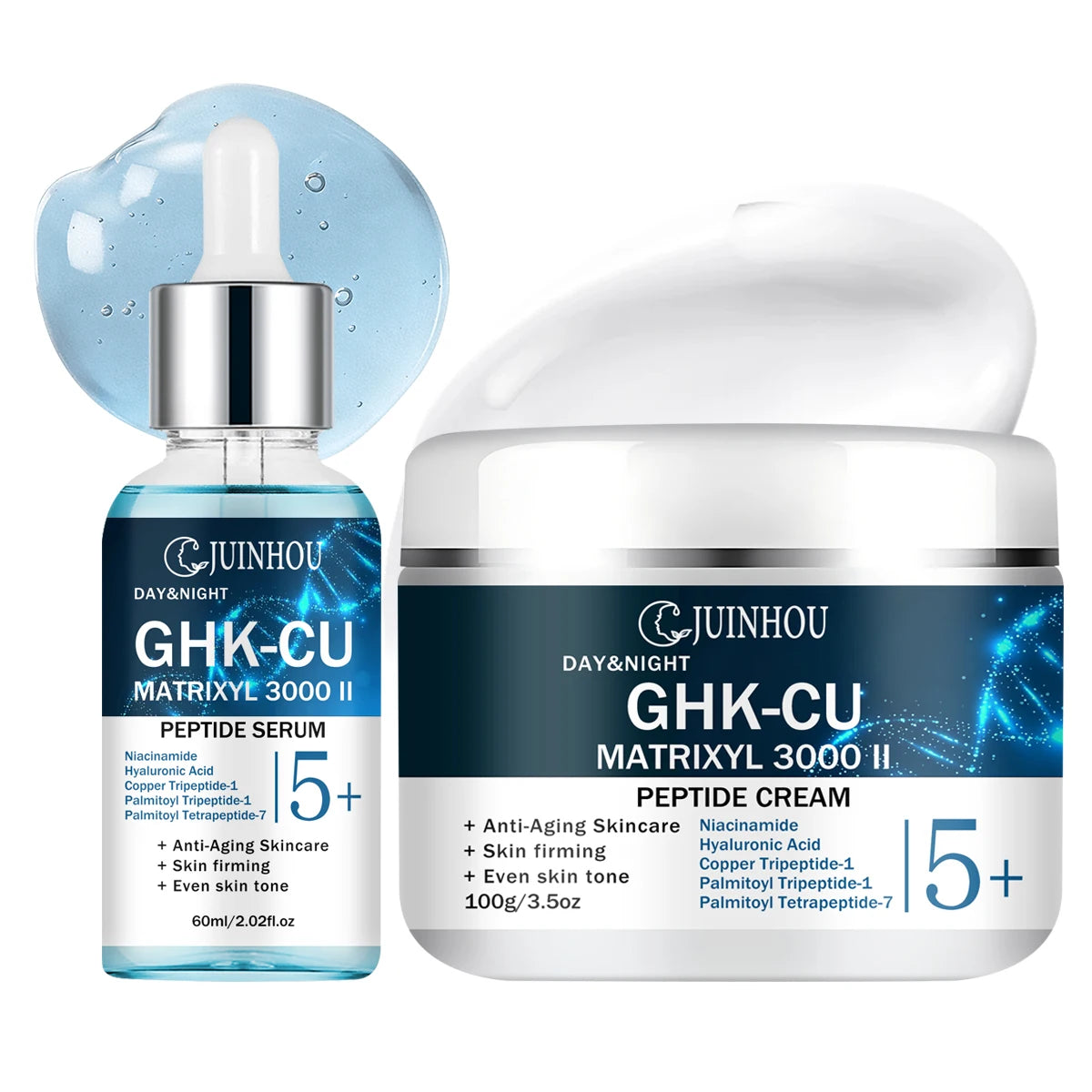 Set Siero e Crema Viso con Peptidi – Idratazione Profonda, Levigante, Uso Giorno e Notte