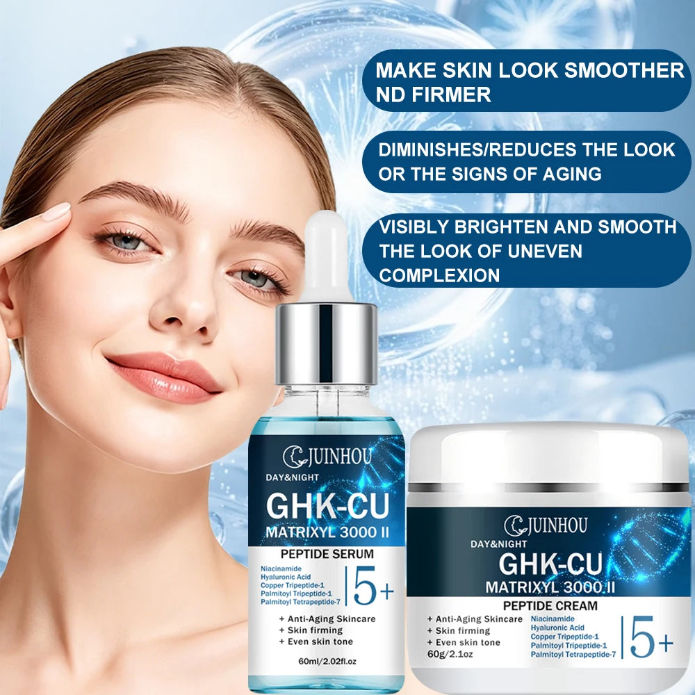 Set Siero e Crema Viso con Peptidi – Idratazione Profonda, Levigante, Uso Giorno e Notte