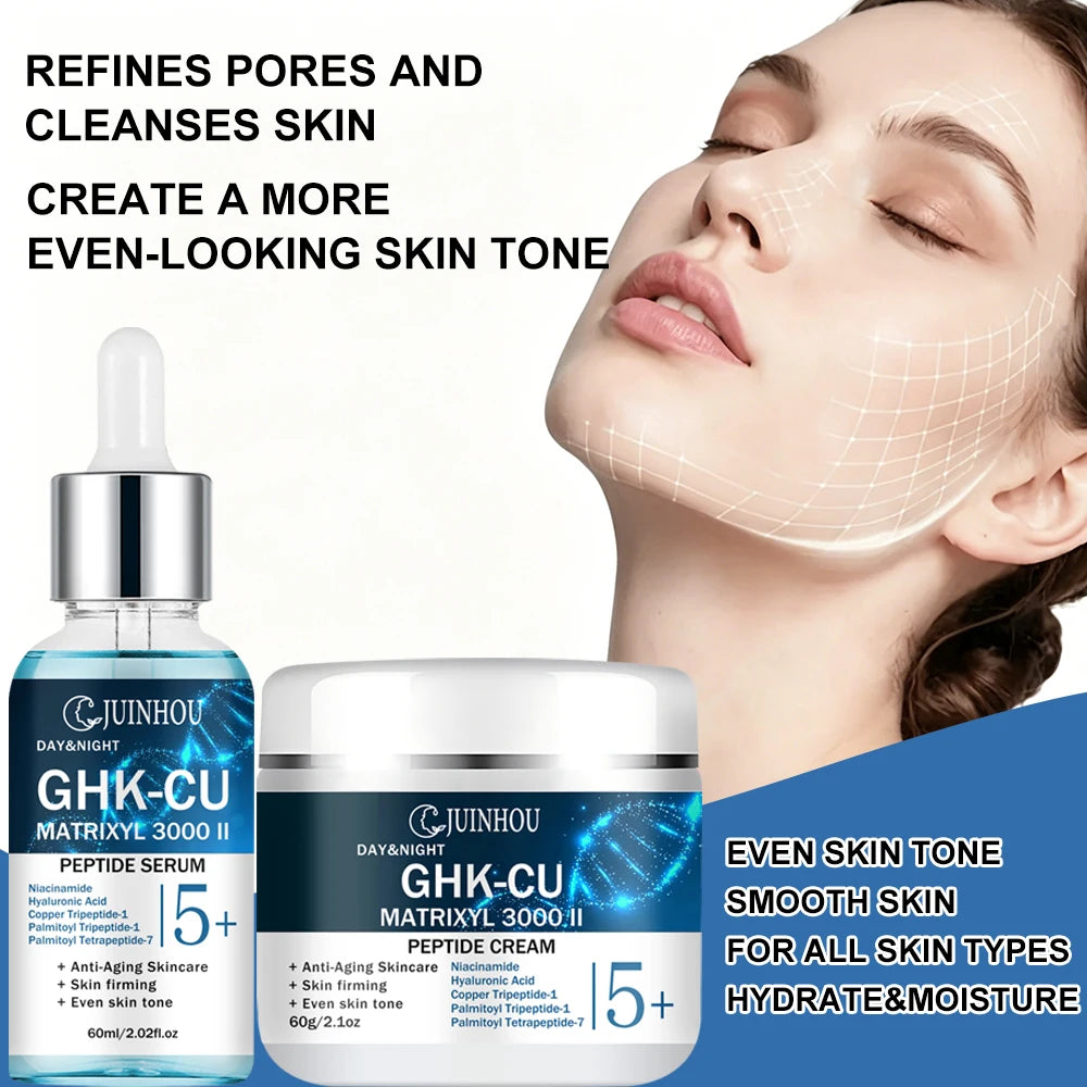 Set Siero e Crema Viso con Peptidi – Idratazione Profonda, Levigante, Uso Giorno e Notte