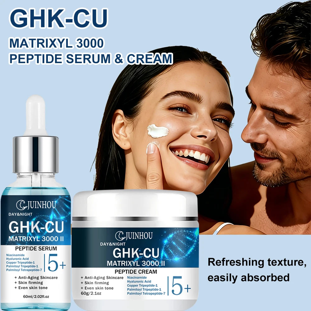 Set Siero e Crema Viso con Peptidi – Idratazione Profonda, Levigante, Uso Giorno e Notte