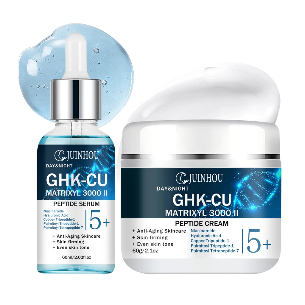 Set Siero e Crema Viso con Peptidi – Idratazione Profonda, Levigante, Uso Giorno e Notte