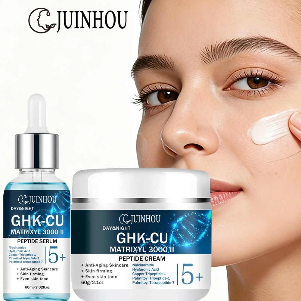 Set Siero e Crema Viso con Peptidi – Idratazione Profonda, Levigante, Uso Giorno e Notte